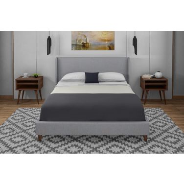 Maddison King Upholstered Bed With 2 Nightstands In Gray
