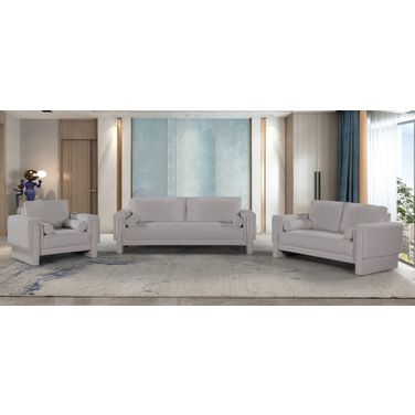 Madeline Living Room Set In Grey
