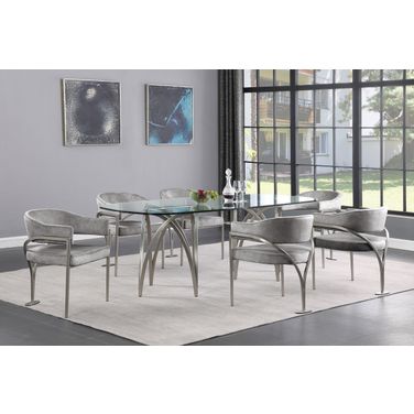 Madelyn Dining Room Set In Silver