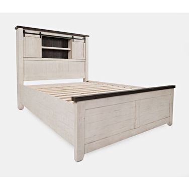 Madison County King Barn Door Bed In Vintage White