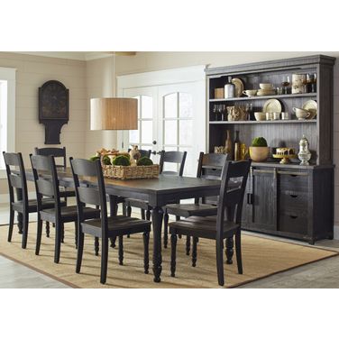Madison County 106 Inch 9 Piece Dining Set In Vintage Black