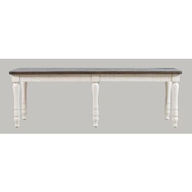 Madison County 54 Inch Dining Bench In Vintage White