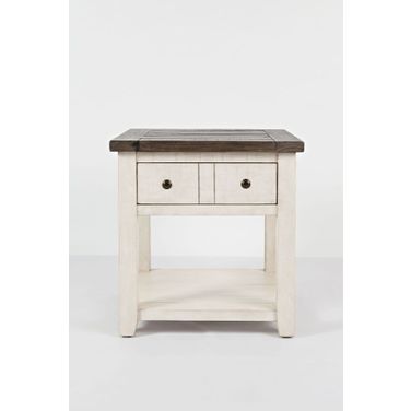 Madison County End Table In Vintage White