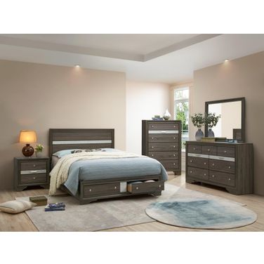 Madrid Bedroom Set In Gray
