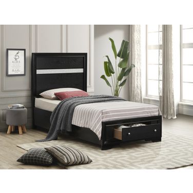 Madrid Youth Storage Bedroom Set In Black