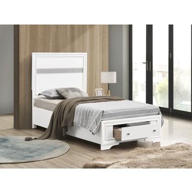 Madrid Youth Storage Bedroom Set In White