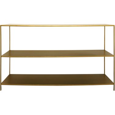 Maggie 3 Tier Iron Console In Antique Brass