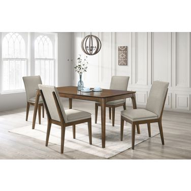 Maggie Dining Room Set In Walnut And Natural
