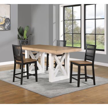 Magnolia 6-Piece Counter Dining Room Set In Brown