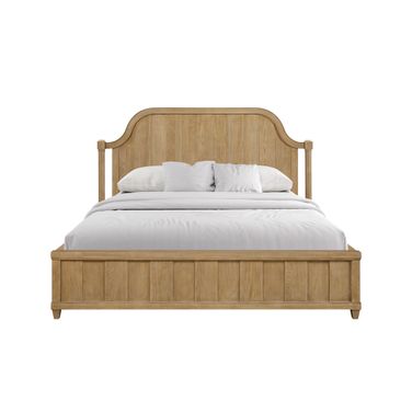 Magnolia King Planked Panel Bed In Cashew