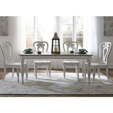 Magnolia Manor 108 Inch Dining Room Set w/ Wood Chairs