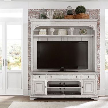 Magnolia Manor Entertainment Center W/ 74 Inch Tv Stand