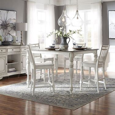 Magnolia Manor Gathering Dining Room Set w/ Spindle Back Chairs