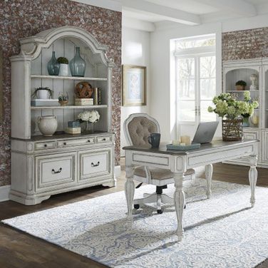 Magnolia Manor Home Office Set In Antique White