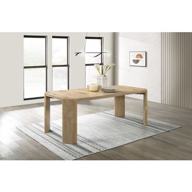 Magnus 84 Inch Extendable Rectangular Dining Table In Oak
