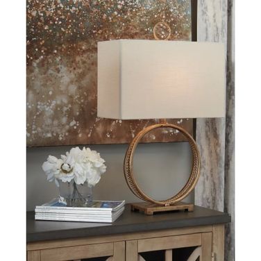 Mahala Gold Metal Table Lamp