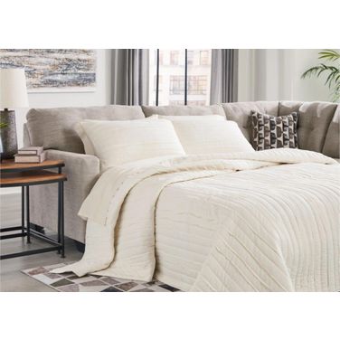 Mahoney 2-Piece RAF Sleeper Sectional with Chaise In Pebble