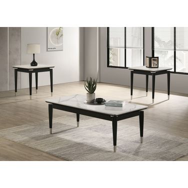 Maidstone Occasional Table Set In Black and White