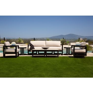 Malibu Occasional Table Set in Matte Coal