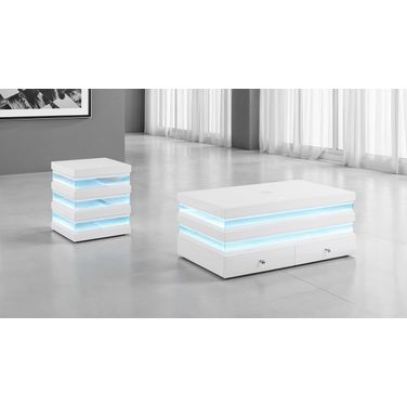 Maloy Rectangular Occasional Table Set In White