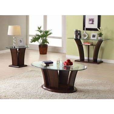 Manhattan Occasional Table Set In Brown Cherry