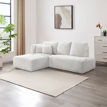 Manya Sectional Sofa In Ivory