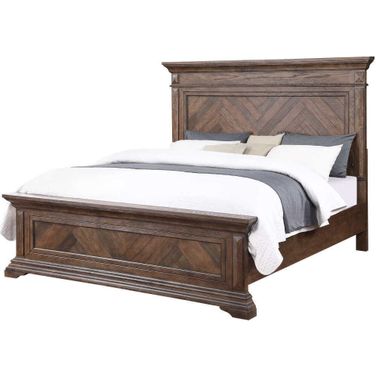 Mar Vista Brushed Walnut Cal. King Panel Bed