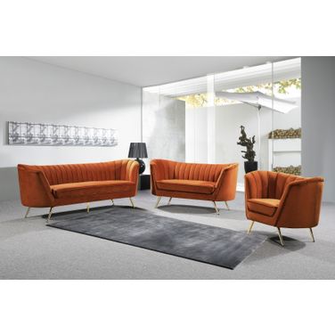 Margo Living Room Set In Cognac