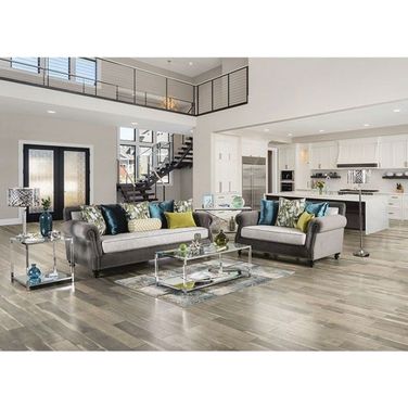 Mariella Gray And Beige Living Room Set