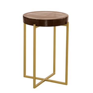 Marilee Accent Table In Gold and Red