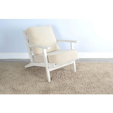 Marina White Sand Chair With Cushions