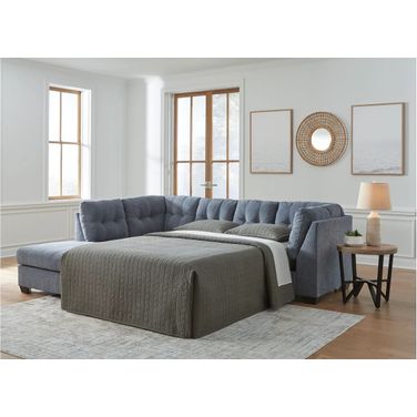 Marleton 2-Piece LAF Sleeper Sectional With Chaise In Denim