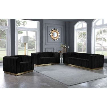 Marlon Living Room Set (Black)