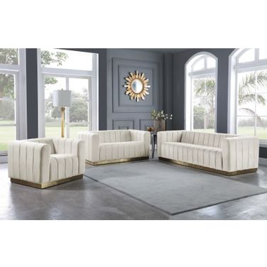 Marlon Living Room Set (Cream)