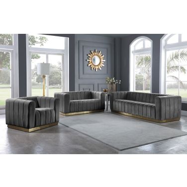 Marlon Living Room Set (Grey)