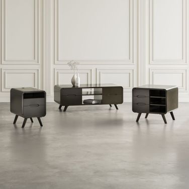 Marlowe Occasional Table Set In Dark Brown