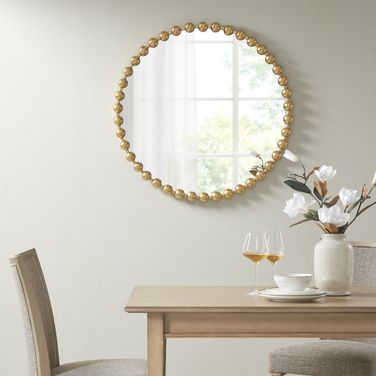 Marlowe Round Wall Decor Mirror In Gold MPS160-279