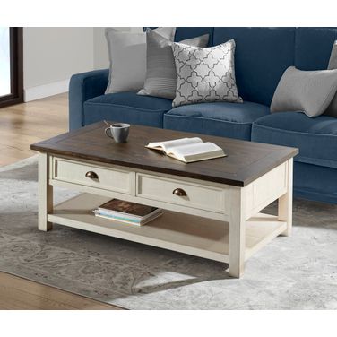 Monterey Coffee Table In Cream White and Brown