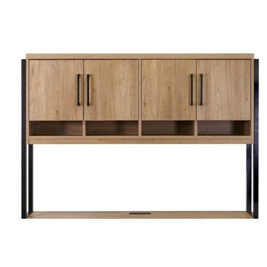 Mason Wood Laminate Hutch with Wood Doors In Light Brown