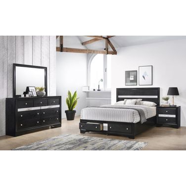 Matrix Two-Tone Youth Bedroom Set In Black