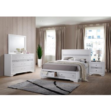 Matrix Two-Tone Youth Bedroom Set In White