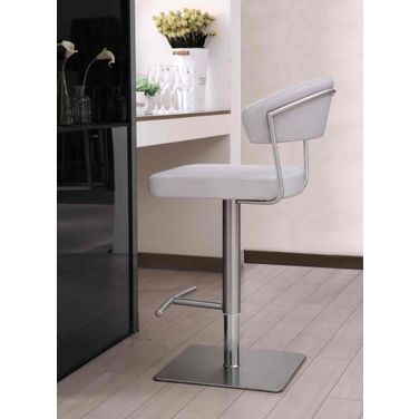 Maureen White Adjustable Barstool