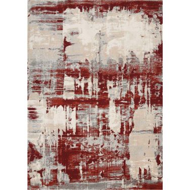 Maxell Ivory and Red 7'10" x 10'6" Area Rug