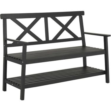 Mayer Black 49.21 Inch Outdoor Bench