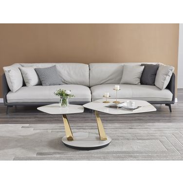 MC Orleans Coffee Table In White and Gold
