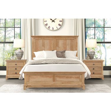 McHenry Queen Bed In Natural Oak