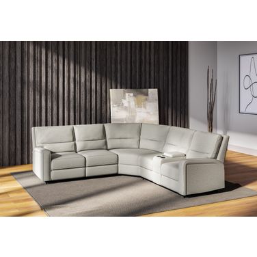 Medford Power 3 Seat Reclining Sectional In Tan