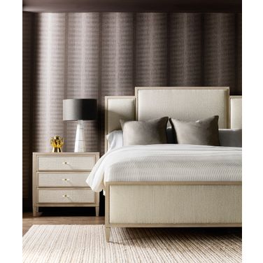 Melange Be My Guest Panel Bedroom Set In Beige and Oak