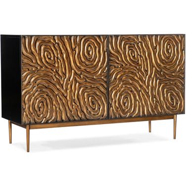 Melange Fingerprints Two Door Credenza In Black