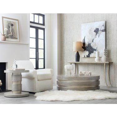 Melange Guilded Occasional Table Set In Gray